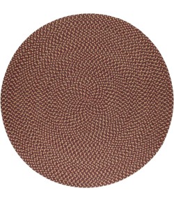 Rhody Camden Garnet CD46 10 ft. X 10 ft. Round Braided Rug