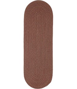 Rhody Camden Garnet CD46 2 ft. X 10 ft. Oval Runner Braided Rug