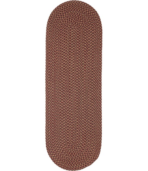Rhody Camden Garnet CD46 2 ft. X 10 ft. Oval Runner Rug