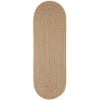 Rhody Camden Natural CD56 2 ft. X 10 ft. Oval Runner Braided Rug