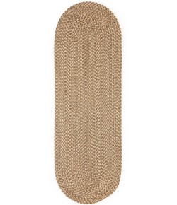 Rhody Camden Natural CD56 2 ft. X 10 ft. Oval Runner Braided Rug