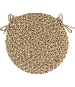 Rhody Camden Basil CD66 15 in. X 15 in. Chair Pad Set-of-4 Braided Rug