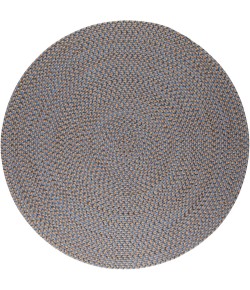 Rhody Camden Denim Blue CD96 10 ft. X 10 ft. Round Braided Rug