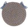 Rhody Camden Denim Blue CD96 15 in. X 15 in. Chair Pad Set-of-4 Braided Rug