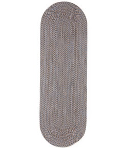 Rhody Camden Denim Blue CD96 2 ft. X 8 ft. Oval Runner Braided Rug