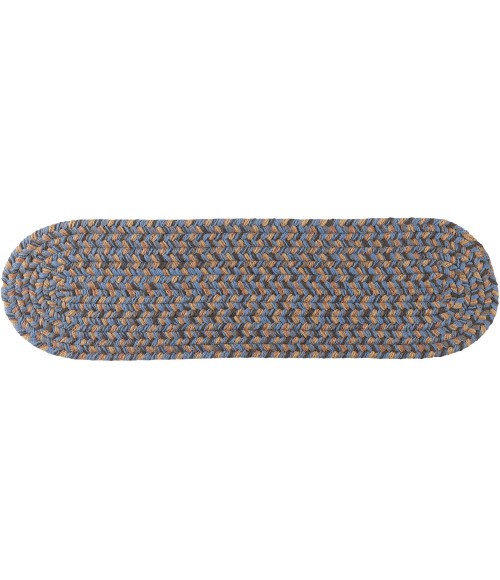 Rhody Camden Denim Blue CD96 8 in. X 28 in. Stair Tread Rug