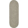 Rhody Elegance Warm Gray EG32 2 ft. X 6 ft. Oval Runner Braided Rug