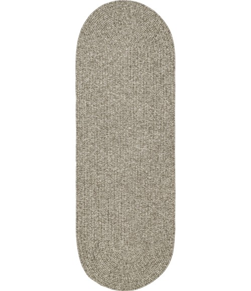 Rhody Elegance Warm Gray EG32 2 ft. X 8 ft. Oval Runner Rug