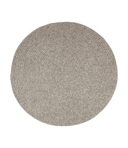 Rhody Elegance Warm Gray EG32 4 ft. X 4 ft. Round Braided Rug