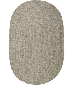 Rhody Elegance Warm Gray EG32 2 ft. X 4 ft. Oval Runner Braided Rug