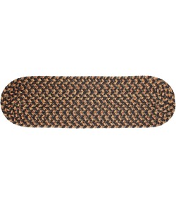 Rhody Easy Living Taupetone EL33 8 in. X 28 in. Stair Tread Braided Rug