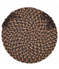 Rhody Easy Living Taupetone EL33 15 in. X 15 in. Chair Pad Set-of-4 Braided Rug