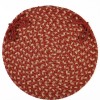 Rhody Easy Living Warm Earth EL43 15 in. X 15 in. Chair Pad Braided Rug
