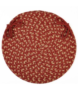 Rhody Easy Living Warm Earth EL43 15 in. X 15 in. Chair Pad Set-of-4 Braided Rug