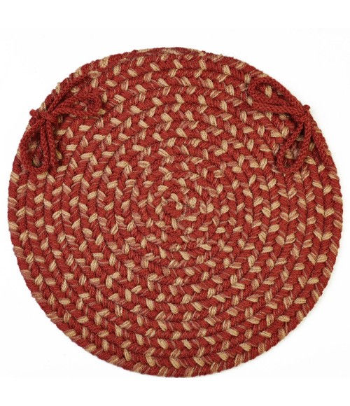 Rhody Easy Living Warm Earth EL43 15 in. X 15 in. Chair Pad Set-of-4 Rug