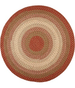 Rhody Easy Living Warm Earth EL43 8 ft. X 8 ft. Round Braided Rug