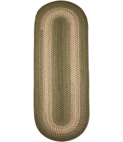 Rhody Easy Living Herb Garden EL63 2 ft. X 6 ft. Oval Runner Braided Rug