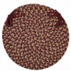 Rhody Easy Living Spanish Red EL73 15 in. X 15 in. Chair Pad Set-of-4 Braided Rug