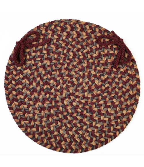 Rhody Easy Living Spanish Red EL73 15 in. X 15 in. Chair Pad Rug