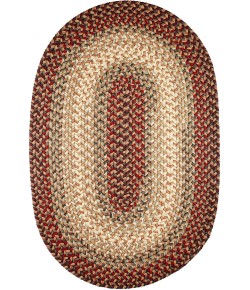 Rhody Easy Living Spanish Red EL73 3 ft. X 5 ft. Oval Braided Rug