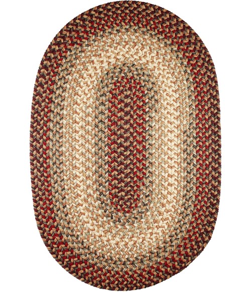 Rhody Easy Living Spanish Red EL73 3 ft. X 5 ft. Oval Rug