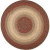 Rhody Easy Living Spanish Red EL73 8 ft. X 8 ft. Round Braided Rug