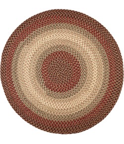 Rhody Easy Living Spanish Red EL73 8 ft. X 8 ft. Round Braided Rug