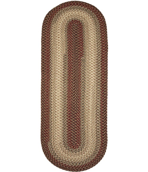 Rhody Easy Living Spanish Red EL73 2 ft. X 8 ft. Oval Runner Rug
