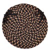 Rhody Easy Living Charcoal EL83 15 in. X 15 in. Chair Pad Set-of-4 Braided Rug