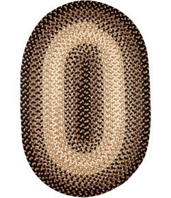 Rhody Easy Living Charcoal EL83 10 ft. X 13 ft. Oval Braided Rug