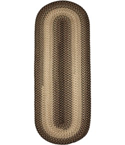 Rhody Easy Living Charcoal EL83 2 ft. X 6 ft. Oval Runner Braided Rug
