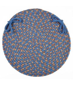 Rhody Easy Living Blue Lake EL93 15 in. X 15 in. Chair Pad Set-of-4 Braided Rug