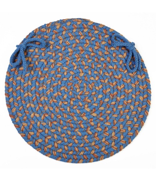 Rhody Easy Living Blue Lake EL93 15 in. X 15 in. Chair Pad Set-of-4 Rug