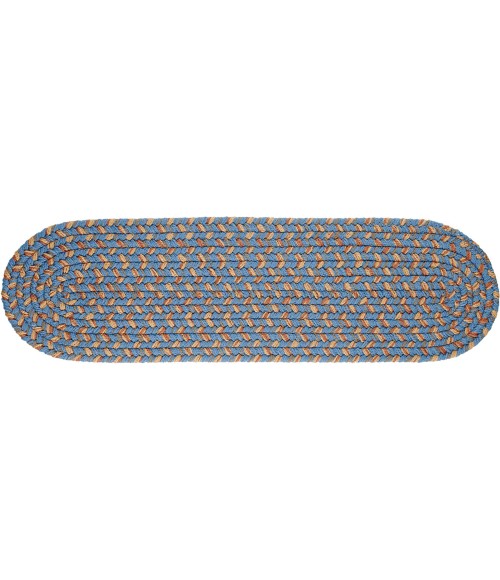 Rhody Easy Living Blue Lake EL93 8 in. X 28 in. Stair Tread Set-of-13 Rug