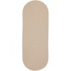 Rhody Happy Braids Solid SandBeige HB03 2 ft. X 4 ft. Oval Runner Braided Rug