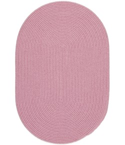 Rhody Happy Braids Solid Pink HB08 4 ft. X 6 ft. Oval Braided Rug