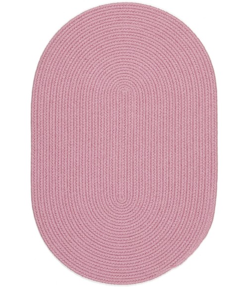 Rhody Happy Braids Solid Pink HB08 4 ft. X 6 ft. Oval Rug