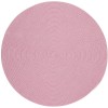 Rhody Happy Braids Solid Pink HB08 8 ft. X 8 ft. Round Braided Rug