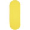 Rhody Happy Braids Solid Yellow HB14 2 ft. X 8 ft. Oval Runner Braided Rug