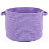 Rhody Happy Braids Solid Violet HB15 10 in. X 8 in. Basket Braided Rug