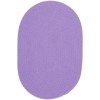 Rhody Happy Braids Solid Violet HB15 8 ft. X 11 ft. Oval Braided Rug