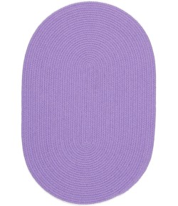 Rhody Happy Braids Solid Violet HB15 8 ft. X 11 ft. Oval Braided Rug