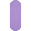 Rhody Happy Braids Solid Violet HB15 2 ft. X 8 ft. Oval Runner Braided Rug