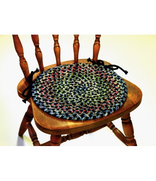 Rhody Katie Navy KA13 15 in. X 15 in. Chair Pad Set-of-4 Rug