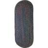 Rhody Katie Navy KA13 2 ft. X 8 ft. Oval Runner Braided Rug