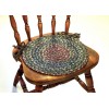 Rhody Katie Dk Taupe KA23 15 in. X 15 in. Chair Pad Set-of-4 Braided Rug