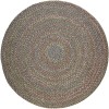 Rhody Katie Dk Taupe KA23 6 ft. X 6 ft. Round Braided Rug