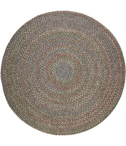 Rhody Katie Dk Taupe KA23 8 ft. X 8 ft. Round Braided Rug