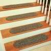 Rhody Katie Dk Taupe KA23 8 in. X 28 in. Stair Tread Set-of-4 Braided Rug