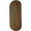 Rhody Katie Brown KA33 2 ft. X 8 ft. Oval Runner Braided Rug